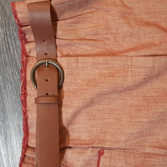 Linen-cotton wrap skirt with belt - Picture 2 of 6